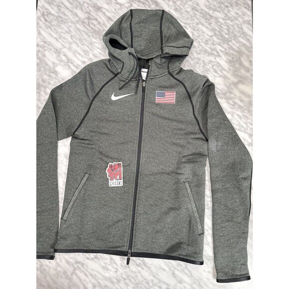 New Nike Pro Elite Team USA Woven Jacket/Hoodie CT4038-001 Grey Men's Small - Picture 8 of 9